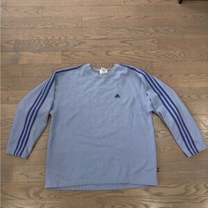 Vintage Adidas Men's Blue Sweater